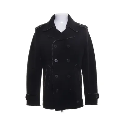 Pea coat (Black) from Diesel Tricot & Co. Acrylic, Wool