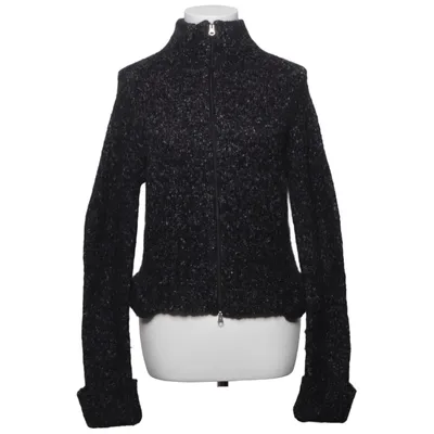 Strickjacke (Schwarz, Grau) von Armani Jeans Acryl, Baumwolle, Elasthan, Mohair, Polyamid