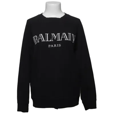 Sweatshirt (Zwart) van Balmain Katoen, Elastaan
