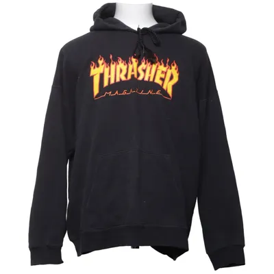 Huvtröja (Svart) från Thrasher Bomull, Polyester