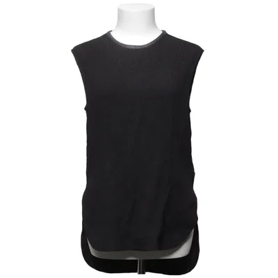 Topp (Svart) från Helmut Lang Elastan, Skinn, Polyester, Silke