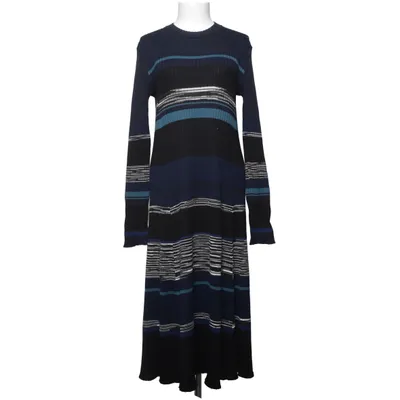 Jurk met col (Blauw, Zwart, Meerkleurig) van Proenza Schouler Kasjmier, Zijde, Wol