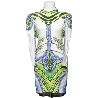 Robe (Blanc, Multicolore) de Just Cavalli Élasthane, Soie, Viscose