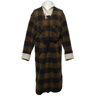 Manteau (Noir, Jaune, Blanc) de Isabel Marant Étoile Laine d'alpaga, Coton, Polyester