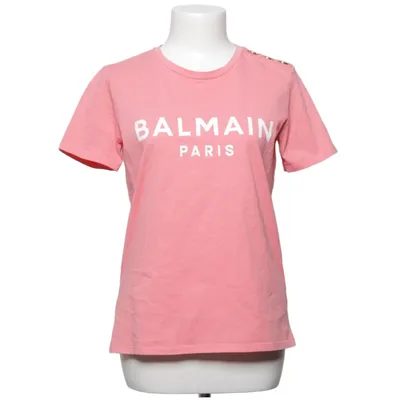 T-shirt (Roze, Wit, Goud) van Balmain Katoen
