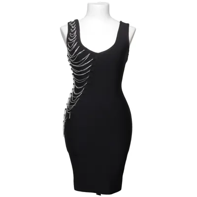 Robe de cocktail (Noir) de Herve Leger Élasthane, Polyamide, Viscose