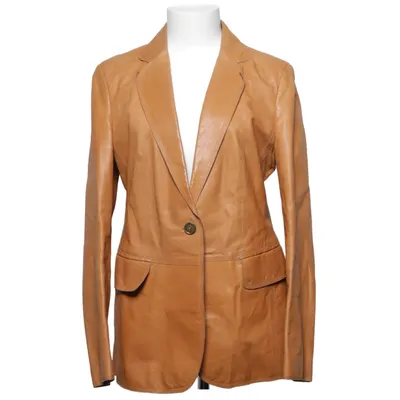 Blazer en cuir (Marron) de Burberry