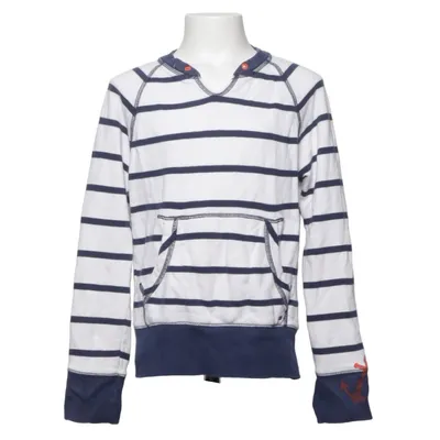 Huvtröja (Vit, Blå) från Tommy Hilfiger Bomull, Elastan