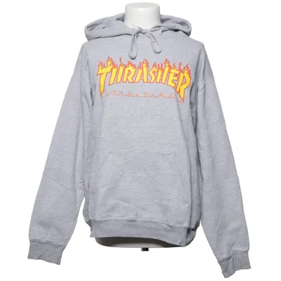 Huvtröja (Grå) från Thrasher Bomull, Polyester