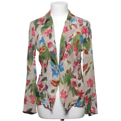 Blazer (Beige, Multicolored) from Dries van Noten Silk