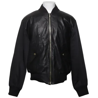 Blouson (Noir) de Versace Jeans Couture Cuir, Polyester