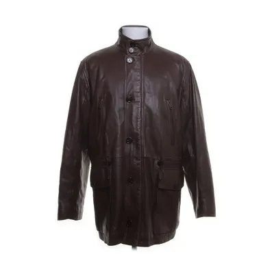 Leren jack (Bruin) van Burberry Leer, Polyester, Viscose