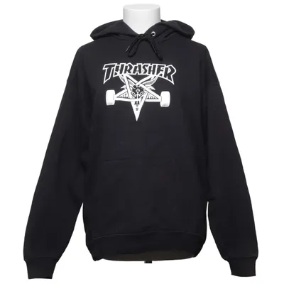 Hoodie (Black) from Thrasher Cotton, Polyester
