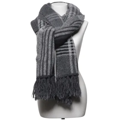 Scarf (Black, Gray, White) from Mulberry Angora, Polyamide