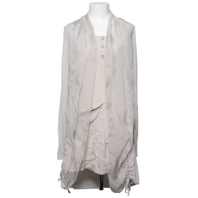 Cardigan (Grijs) van Miss Miss by Valentina Elastaan, Viscose, Linnen