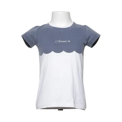 T-shirt (Blue, White) from Armani Junior Cotton, Elastane