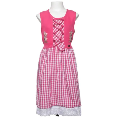 Dirndl (Pink, White) Cotton, Polyester