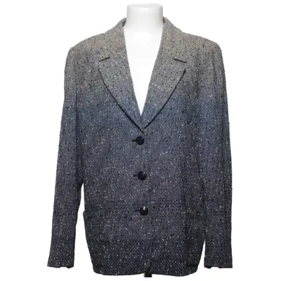 Blazer (Bleu, Multicolore) de Emanuel Ungaro Cupro, Polyamide, Laine