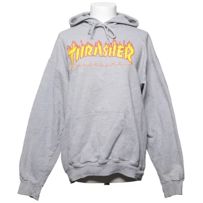 Huvtröja (Grå) från Thrasher Bomull, Polyester