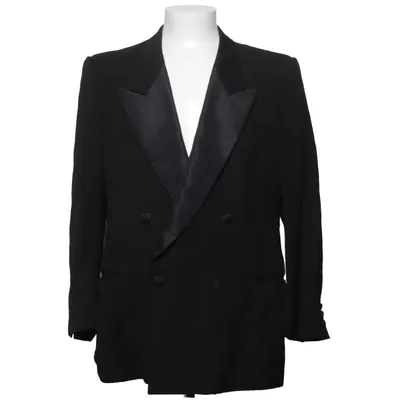 Smoking blazer (Zwart) van Emanuel Ungaro Viscose, Wol