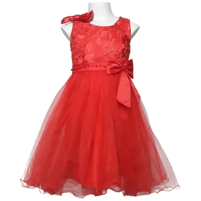 Avondjurk (Rood) Katoen, Polyester