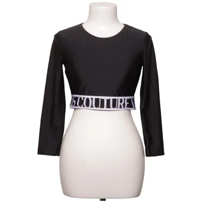 Crop top (Black) from Versace Jeans Couture Elastane, Polyamide
