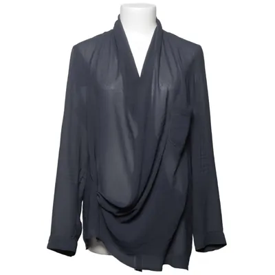 Slå-om bluse (Blå) fra Helmut Lang