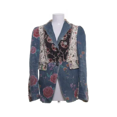 Denimjakke (Blå, Flerfarvet) fra Roberto Cavalli Bomuld, Elastan, Silke