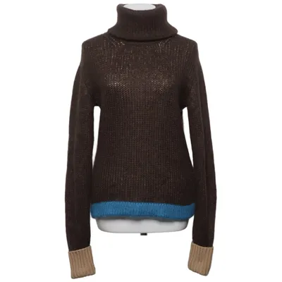 Turtleneck (Brown) from Prada Linea Rossa Linen, Mohair, Nylon, Wool