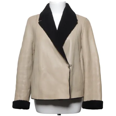 Shearling jacket (Beige, Black) from Mulberry Leather
