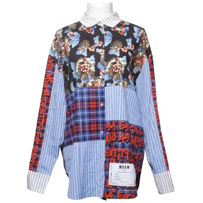 Shirt (Blue, Black, Red, Multicolored) from MSGM Cotton