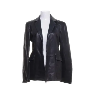 Leren jack (Zwart) van Emporio Armani Acetaat, Viscose, Wol