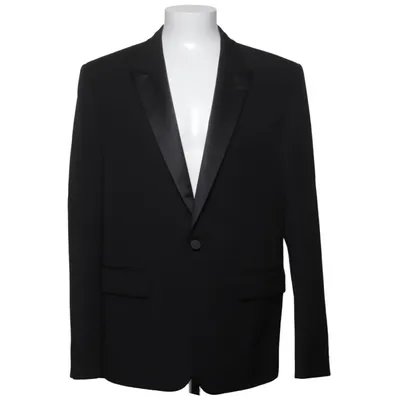 Smoking blazer (Zwart) van Saint Laurent Katoen, Elastaan, Polyester, Zijde, Wol