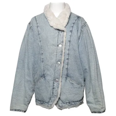 Gevoerde spijkerjas (Blauw) van Isabel Marant Katoen, Polyester