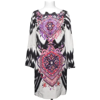 Jurk (Wit, Zwart, Meerkleurig) van Emilio Pucci Elastaan, Zijde