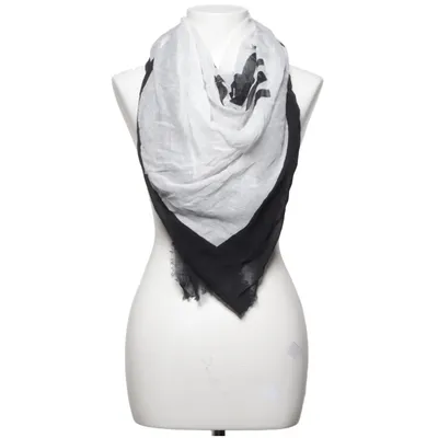 Sjal (Sort, Hvid) fra Moschino Bomuld, Linned, Viscose