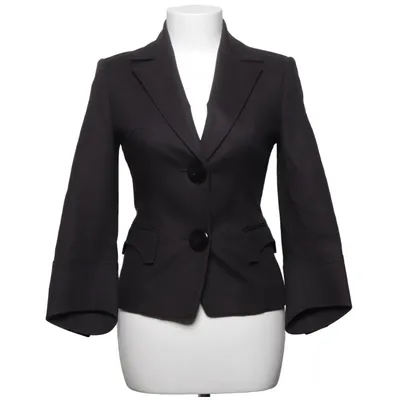 Blazer (Zwart) van Versace Katoen, Elastaan, Polyurethaan, Viscose