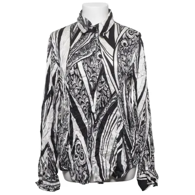 Blouse (Noir, Blanc) de Roberto Cavalli Soie