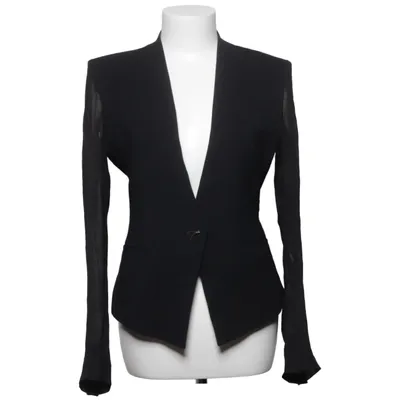 Blazer (Zwart) van Helmut Lang Elastaan, Zijde, Viscose, Wol