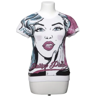 Top (Weiß, Blau, Lila) von Philipp Plein Couture