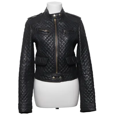 Veste en cuir (Noir, Rouge) de Dolce & Gabbana Cuir, Viscose