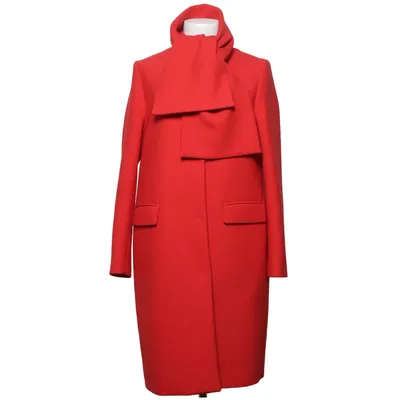 Coat (Red) from MSGM Elastane, Polyester, Wool