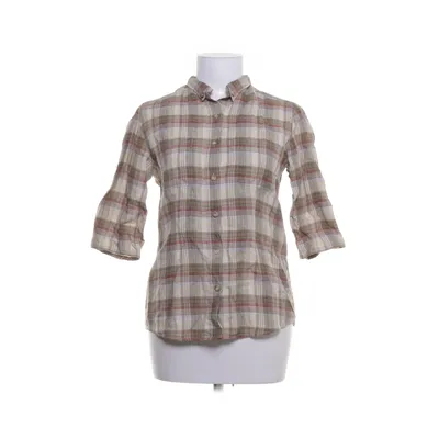 Buttondown-skjorta (Beige, Flerfärgad) från Mulberry Linne