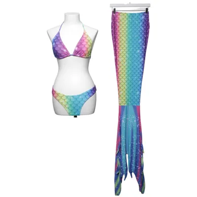 Udklædning (Meerjungfrauen-Bikini- und Schwanz-Set) Elastan, Polyester