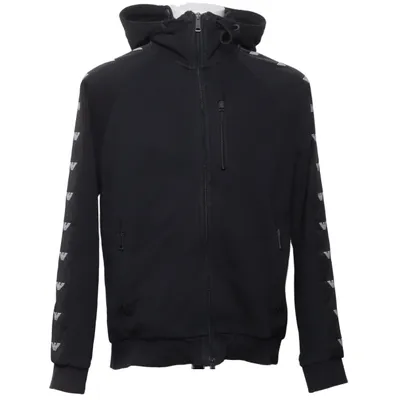 Capuchon sweater (Zwart) van Emporio Armani Katoen, Elastaan, Polyester