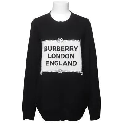 Trui (Zwart) van Burberry Katoen, Merinowol