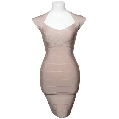 Cocktailkleid (Beige) von Herve Leger Elasthan, Polyamid, Viskose