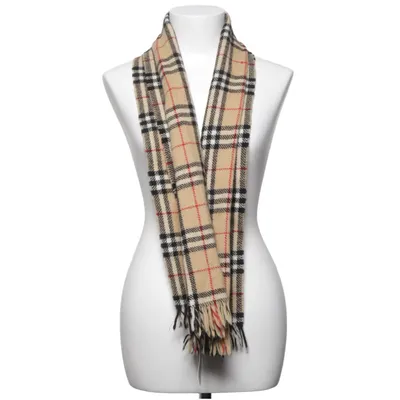 Halsduk (Beige, Svart, Röd) från Burberry Ull