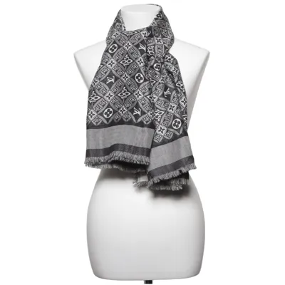 Écharpe (Noir, Gris) de Louis Vuitton Soie, Laine