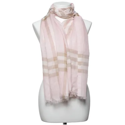 Écharpe (Rose, Beige) de Burberry Soie, Laine